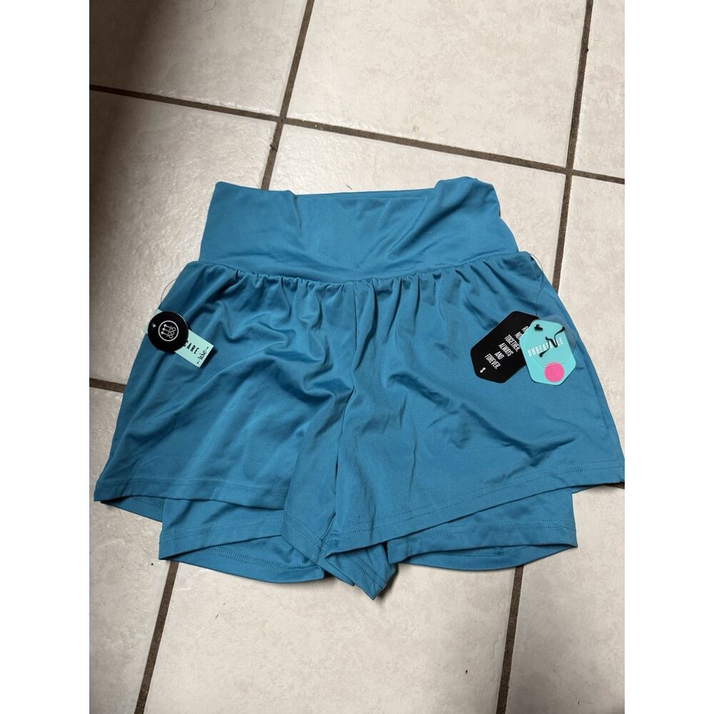 LuLaRoe Rise Unbeatable Shorts Stretch New Small Blue